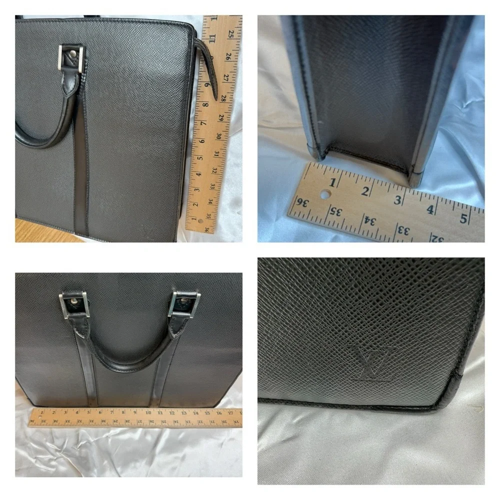 Louis Vuitton Black Tiaga Leather Briefcase